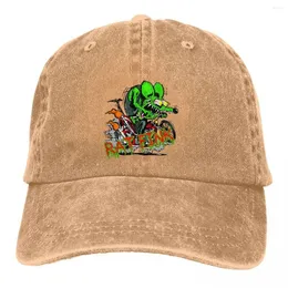 Ball Caps Pure Color Dat Hats Hat Women's Hat Sun Visor Baseball Stories of the Rat Fink Cartoon Film Picked Cap