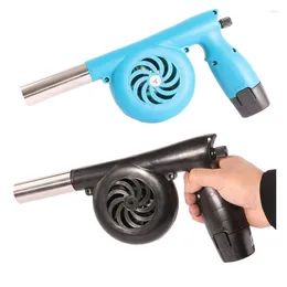 Werkzeuge E5BE 12V Wireless Electric Air Blower 2 wiederaufladbare Batterien Geschwindigkeitskontrolle Outdoor Camping BBQ Bellow Lüfter