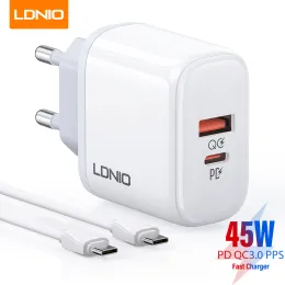 エピレーターLDNIO 45W高速充電器PPS PD QC3.0 USB C充電器用iPhone 14 13 Pro Samsung S22 S21 S20 Huawei Xiaomi携帯電話充電器