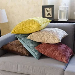 Light Luxury Velvet Sofa Pillow Office Solid Color Cushion Living Room Nordic Cover Bedhead Waist Backrest