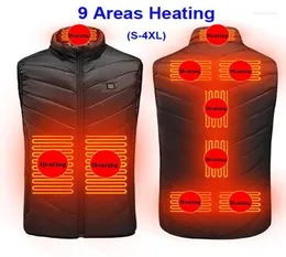 Coletes men039s coletes aquecidos carregando jaqueta leve com 9 zonas de aquecimento ORORO Body mais quente para camping unissex F2687009
