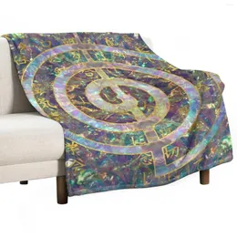 Blankets Gold Choku Rei Symbol And Reiki Precepts Throw Blanket Picnic Flannel Summer Bedding