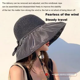 BERETTI BERE LEGGE PISTOLI MACCHIO STYLISS SOLE SOLE PER DONNE WARD BRIM ANTI-UV SUNHAT con viaggio pieghevole a cinghia fisso