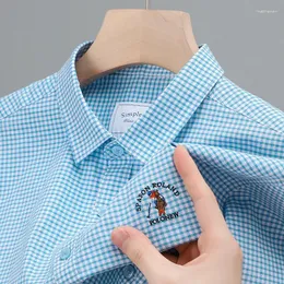 Мужские повседневные рубашки дизайнер роскошная хлопчатобумажная рубашка отвороты Spur Emmod