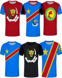 Dr Kongo Futbol Forması 2022 Zaire bayrağı 3D Baskı Aldult ve Çocuklar İçin Büyük Boy Tişört