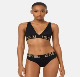 RealFine 5A Swimwear vs Twopiece Greca Border Bikini Baddräkter Lyxdesigner för kvinnor Storlek SXL Gå till Beskrivning Look Picture4221953