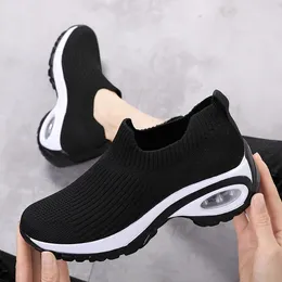 Casual Shoes 2024 Women's And Versatile Air Cushioned Running Breathable Lazy One Foot Push Sports