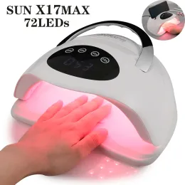 Dryers 320W SUN X17 MAX UV LED Nail Lamp For Gel Nail Polish 72LEDs Professional Nail Dryer Lamp With Timer Auto Sensor Nail Art Tool