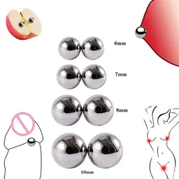 Fake Piercing Strong Magnetic Nipple Rings Orb Sexy Toys for Couple Magnet BDSM Link Clamps Clitoris Bondage 240407