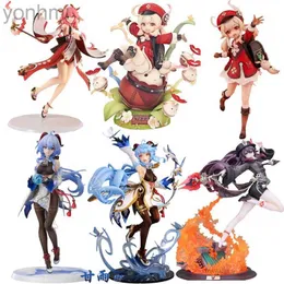Anime Manga 17cm Genshin Impact Klee Hibana Knight Anime Figura Ganyu/keqing/Paimon Ação Figura Yae Miko/Hu Tao Modelo Toys de boneca 240413