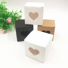 Gift Wrap 24pcs Cute Cartoon Mini Kraft Paper Box DIY Present Packaging Boxes Small Single Cake Handmade Soap Storage Case