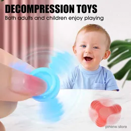 Dekompression Spielzeug 1-10pcs Mini Zappern Spinner Spinning Toys 4cm Childrens Manual rotierender Gyroskop Dekompression Spielzeug lustige Fingerspitzenspielgeschenke