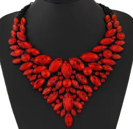 2020 Büyük Kadınlar Collier Femme Kolyeler Kolye Mavi Kırmızı Sarı Gül İfadesi Bijoux Yeni Kristal Takı Faiz Sayı Maxi Boho Vintage 5879783