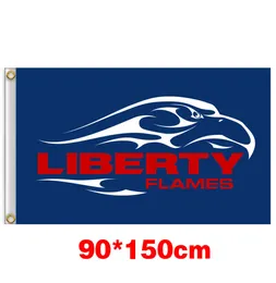 Flag di Liberty Flames University College 150cm90cm 3x5ft poliestere personalizzato qualsiasi bandiera sport bandiera in volo giardino outdoor6413352