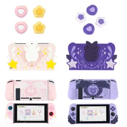 Cases Star Wings TV Dock Charger Silicone Protector For Switch/NS Oled Hard Case JoyCon Soft Hand Grip Shell Thumb Stick Cap Cover