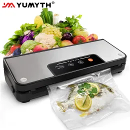 Machine Yumyth Vacuum Sealer Builtin Cutter com sacos de vácuo Rolo de alimentos domésticos Sos vide Bags Máquina de embalagem de vácuo T285