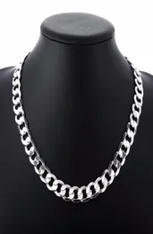 Chains 2022inch 12 Mm Curb Chain Necklace For Men Silver 925 Necklaces Choker Man Fashion Male Jewelry Wide Collar Torque Colar1758328