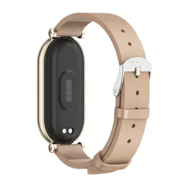 Para mi banda 8 7 6 5 4 tiras de couro Watch WatchBand para Xiaomi Smart Band 8 Bracelelet Substitui