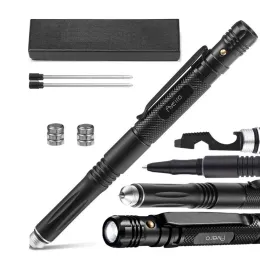 Pens Ballpoint Pen The Most Loaded 6in1 Tactical,Weaknesses Self Defense Tip,Flashlight Bottle Opener,Screw Driver,Hexagonal Wrench