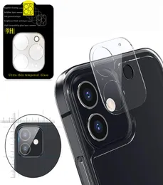 3D HD Clear CrokrockeResistant Heckkamera -Objektiv -Protektor Temperiertes Glas mit Blitzkreis für iPhone 12 Mini 11 Pro Max8188065