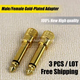 Accessori 3pcs 1/4 "6,3 mm mono maschio jack ts plug a 1/8" 3,5 3,5 Adattatore di convertitore audio femminile Adattatore Downstep PA Connector