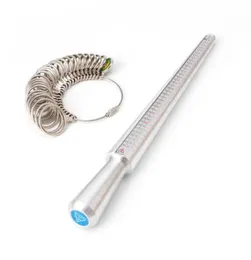 Javrick Metall Ring Sizer Guage Morder Fingergrößen -Maßstab Standard -Werkzeug -Set5898406