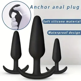 3 storlekar Anal Plug 100% Safe Silicone Dildo Butt Unisex Wearable Stopper Adults Sex Toys For Menwomen Trainer Massager 240409