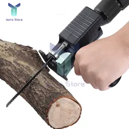 10 I 1 Portable Repokting Saw Adapter Electric Drill to Electric Saw för Wood Metal Cutting Modifical med Saw Blade