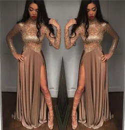 2019 African Gorgeous sexy sexy in rilievo con padiglione da sera con sequenza di champagne abiti da ballo lunghi abiti da ballo per abiti per occasioni speciali EVE6123114