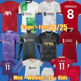 3xl4xl Player 24 25 Mohamed Darwin Szoboszlai Caicedo Soccer Jerseys Luis Diaz Women 2024 Allister Trzecia fioletowa koszula piłkarska Gakpo Carvalho Męs