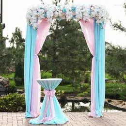 Dekoracja imprezy Wedding Arch Draping Fabric 1 Panel Solid Kolor Drape Drapery Szyfonowe do ceremonii Tło sufitowe