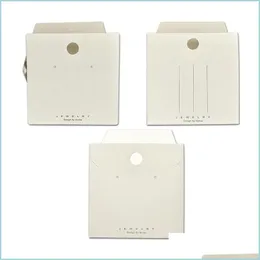 Tags, Cartão de preço 8x8cm White Diy Brinco em branco Colar de cabelo CLIP DE CABELO Jóias Organizador de embalagem Anti-Perfin