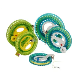 Kite Reel Blue Ball Hand Grip Wheel 200m Line Flyer Handle Ferramenta Round Outdoor Round para Flying Mute 240407