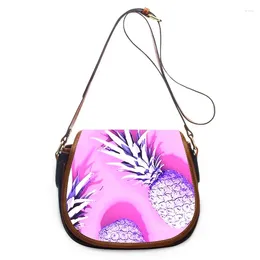 Shoulder Bags Pineapple Fruits Fresh Print Fashion Women Crossbody Bag Luxury Handbags Zipper