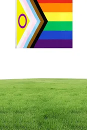 Johnin New Style LGBT Flag Direct Factory 90x150cm 3x5ft Whole Intersex Progress Pride Flag3060568