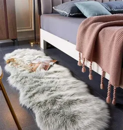 Luxo y tapetes sala de estar moderno carpete peludo a cabeceira área de quarto luxuoso crianças decoração de princesa tapete branco 2110232187067