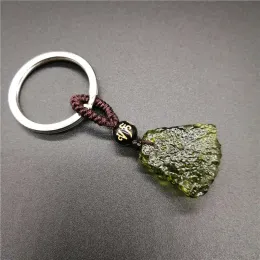 Кольца горячая продажа A ++ Натуральный молдавит зеленые аэролиты Crystal Stone Coney Chepchain Energy Apotropaic4g6g/ лот+ бесплатная доставка уникальная брелка для ключей