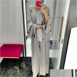 Abbigliamento etnico Abaya kimono kaftan dubai islam abito hijab musulmano abayas caftan marocain qatar oman tacchino per donne abiti femme drop9e