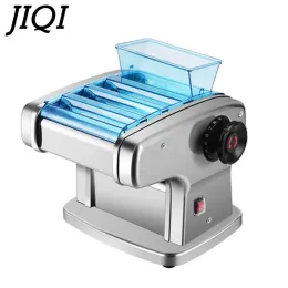 Grinders JIQI Stainless Steel Electric Pasta Maker Cutting Slicer Dumplings Noodle Pressing Machine Spaghetti Roller Hanger Dough Cutter