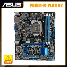 Moderbrädor ASUS P8H61M Plus V2 Intel H61 Moderkort 1155 Moderkort 1155 DDR3 PCIe 2.0 UATX 16GB Support Xeon E31230 Core i73770K CPU