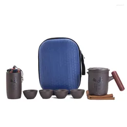 Teaware Sets Yixing Tea Set Beautiful And Easy Teapot Kettle Chinese Travel Portable Purple Sand Teaset Coffee Cup Wine Gaiwan