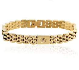 Luxury Fashion Speedometer Bangle Charm Crown Gold Chain Bracelet Men Watch Jewelry Accessories8300232