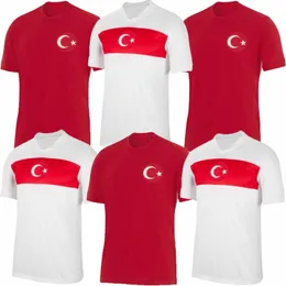 2024 2025 Turkiye Soccer Jersey Football Shirt 24 Turkey National Team Home Away White Red Demiral Kokcu Yildiz Enes Calhanoglu Kit di calcio di qualità