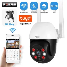 IP 카메라 FUERS 3MP 5MP IP 카메라 TUYA 스마트 옥외 홈 보안 자동 추적 인간 탐지 카메라 WiFi CCTV 감시 카메라 24413