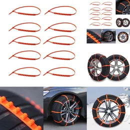 New 10pcs/set Skid Nylon Adjustable Anti-skid Belt Universal Anti-ski Rainy Day Chain Car Tyre Accessories