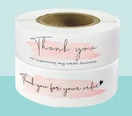 Present Wrap 120pc Pink QuottThank du för dina OrderQuot -klistermärken som stöder min affärspaketdekoration Tätningsetiketter stationer2126309