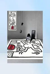 Teppich Keith Haring Unordentliches Puzzle -Fläche Teppich Fußmatte Luxus Wohnzimmer Schlafzimmer Nachtler Fenster 2210174085142