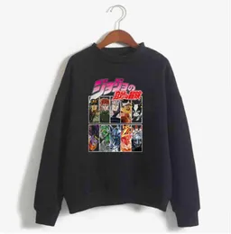 2020 jojo anime manga ter gömlek rolü baskı karikatür güzel gevşek kapüşonlu erkek pamuk sweatshirt y1121983169