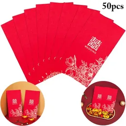 Decoração de festa 50pcs chinês envelope vermelho criativo hongbao ano primavera festival aniversário casar presente suprimentos