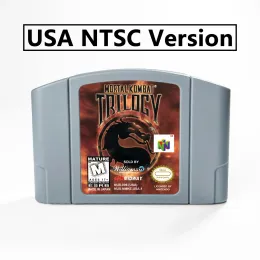 إكسسوارات Mortal Kombat Trilogy 64 Bit لعبة خرطوشة الولايات المتحدة الأمريكية NTSC أو إصدار EUR PAL لأجهزة N64